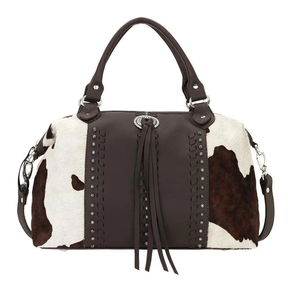 American West Cow Town Large Zip-Top Convertible Satchel Style 4150227