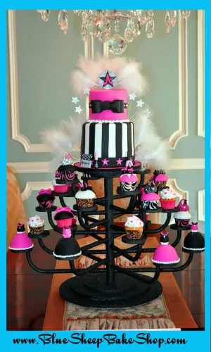 Antonia Gorga's Birthday Cake and Cupcake Tower