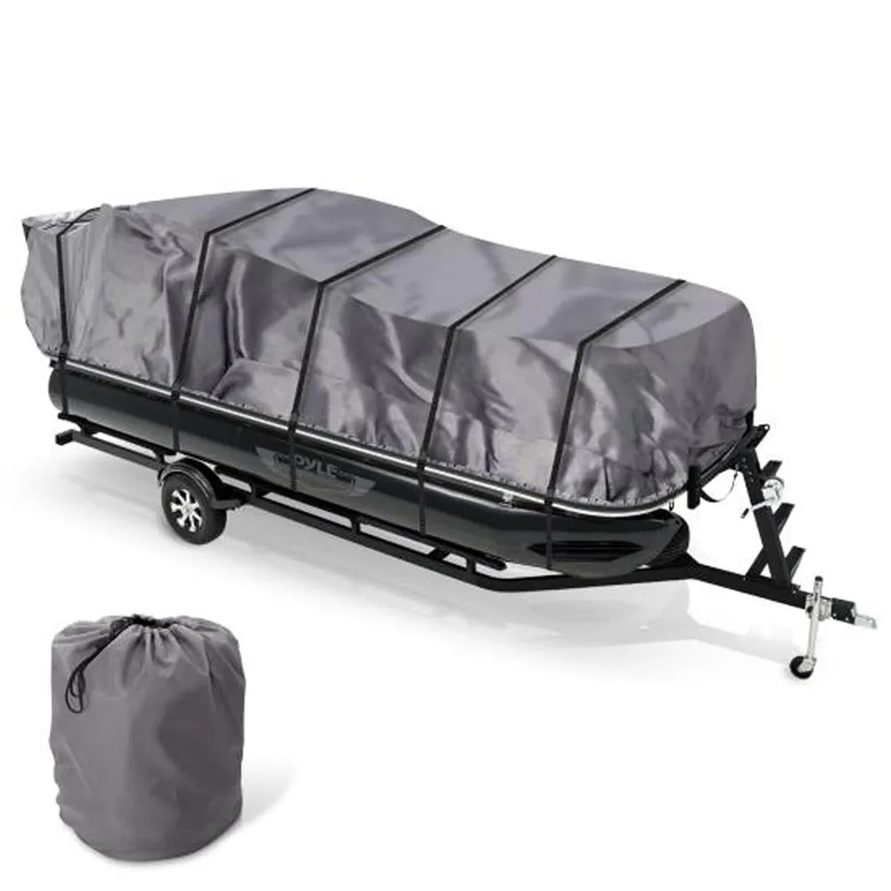 Armor Shield Trailer Pontoon Cover - Universal Cover For Pontoon Boats (For Pontoons 17’ - 20’ Ft. Length)