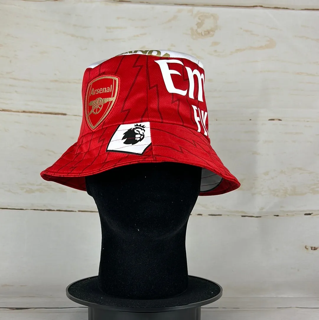 Arsenal 2023/2024 Upcycled Home Shirt Bucket Hat