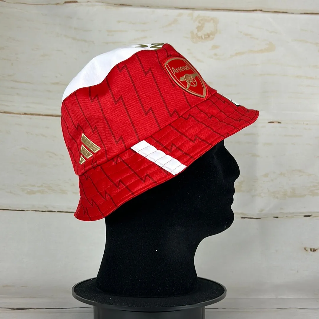 Arsenal 2023/2024 Upcycled Home Shirt Bucket Hat