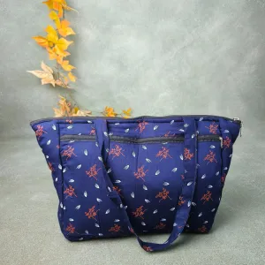 Baby Bag Diaper bag Hospital Bag Blue with Floral Prints Design