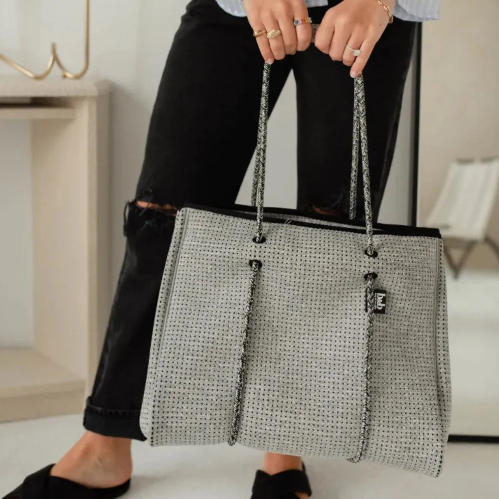 Bag and Bougie Zipper Tote Diaper Bag - Marle Grey