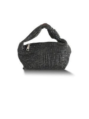 Bejewelled Knot-Handle Bag (Black)