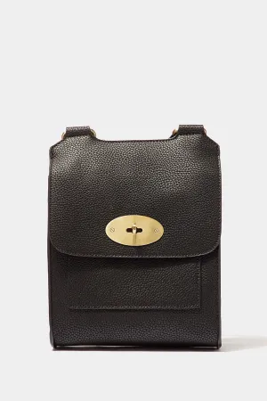 Black Flap One Shoulder Bag