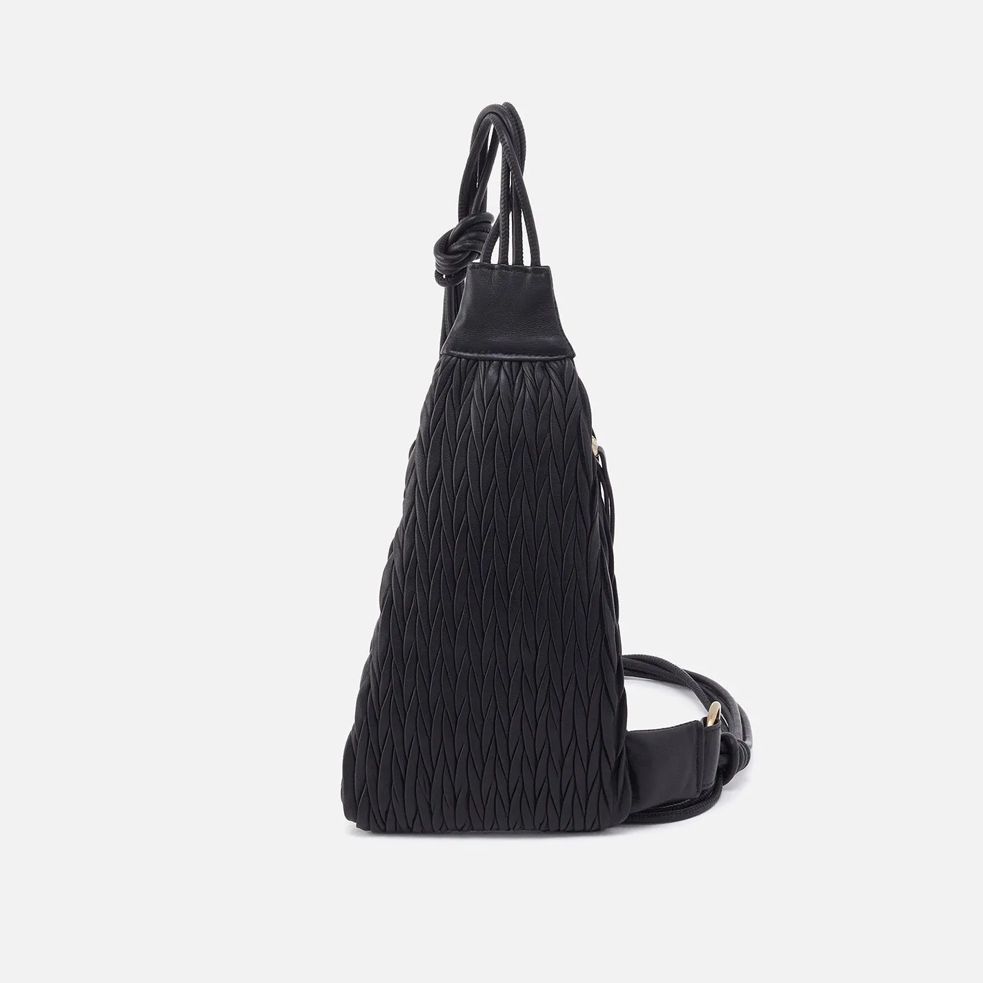 Bodhi Sling In Soft Pleated Leather - Black