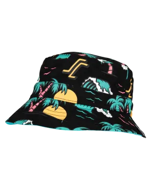 Boys Paradise Repeat Bucket Hat in Black