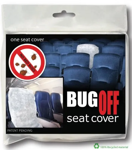 BugOff Bed Bug Seat Cover / Protector - White - Package of 12