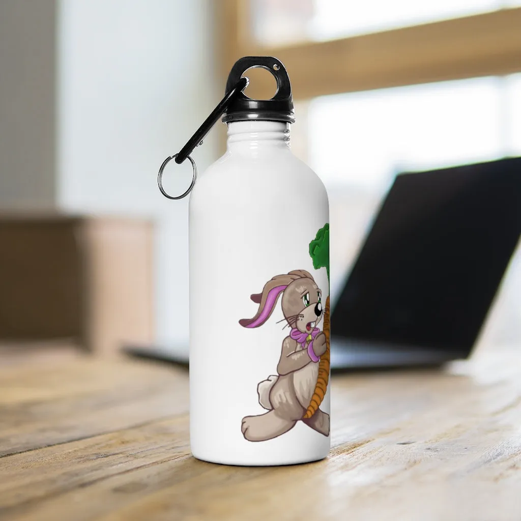 Bunny with Carrot Stainless Steel Water Bottle