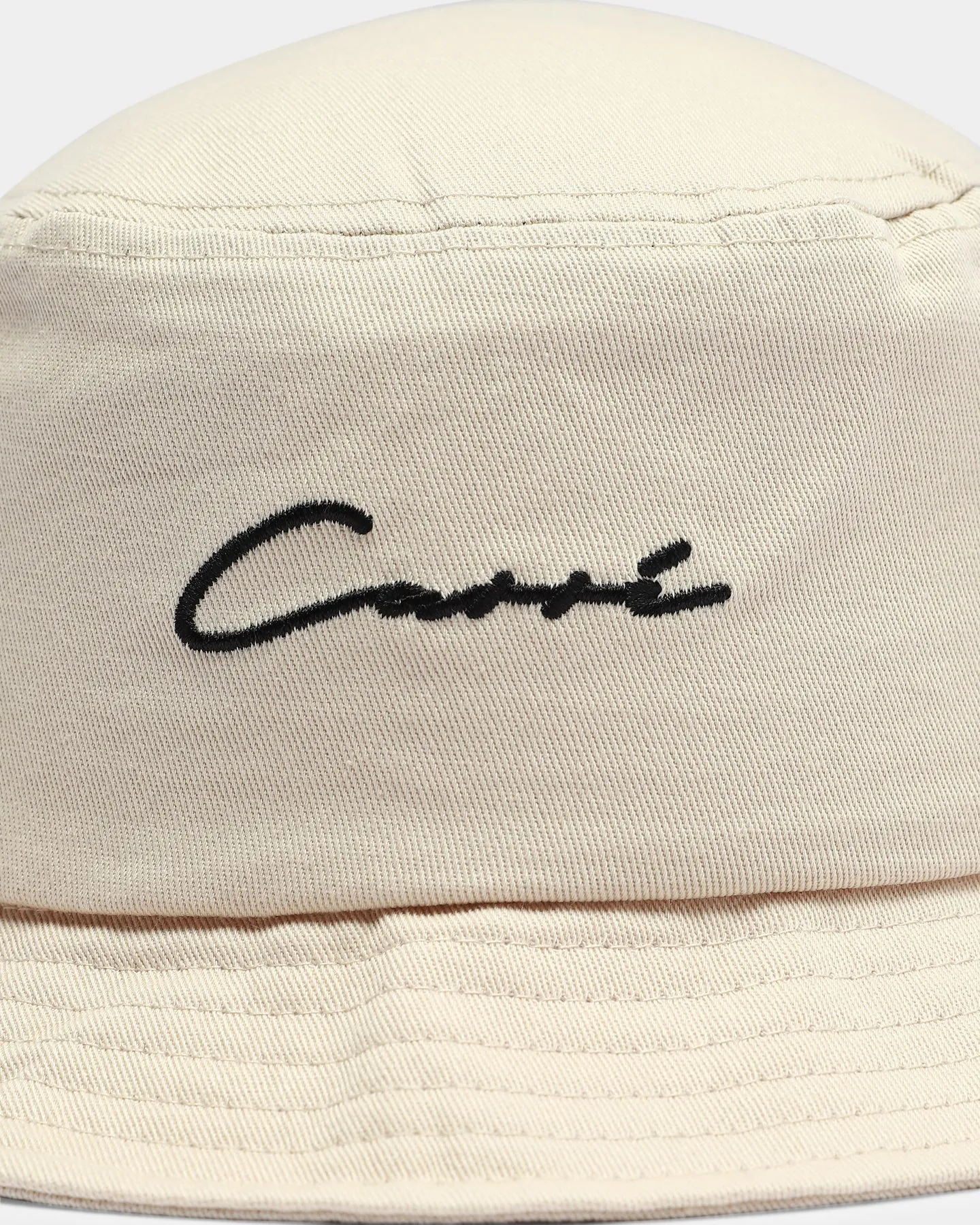 Carré Script Bucket Hat Stone