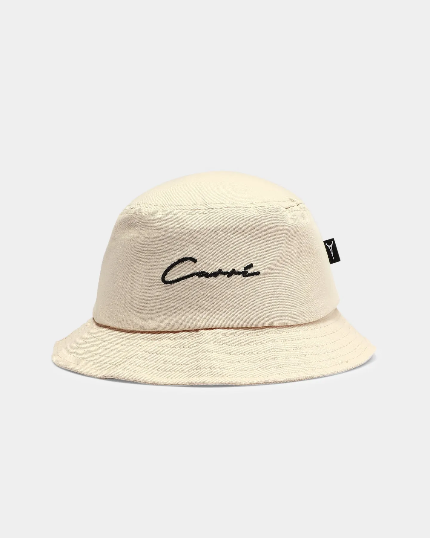 Carré Script Bucket Hat Stone