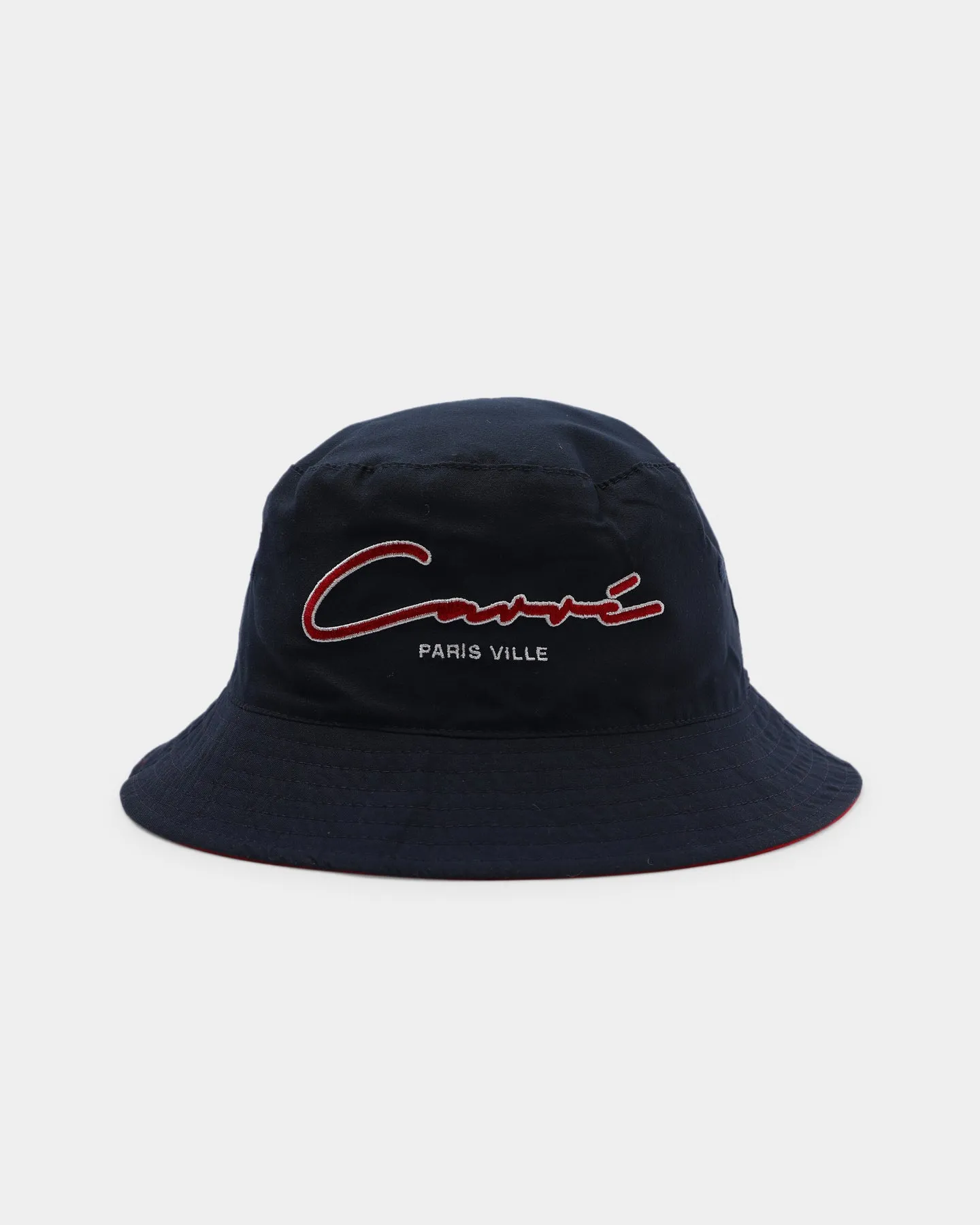 Carre Paris City Reversible Bucket Hat Navy/Red