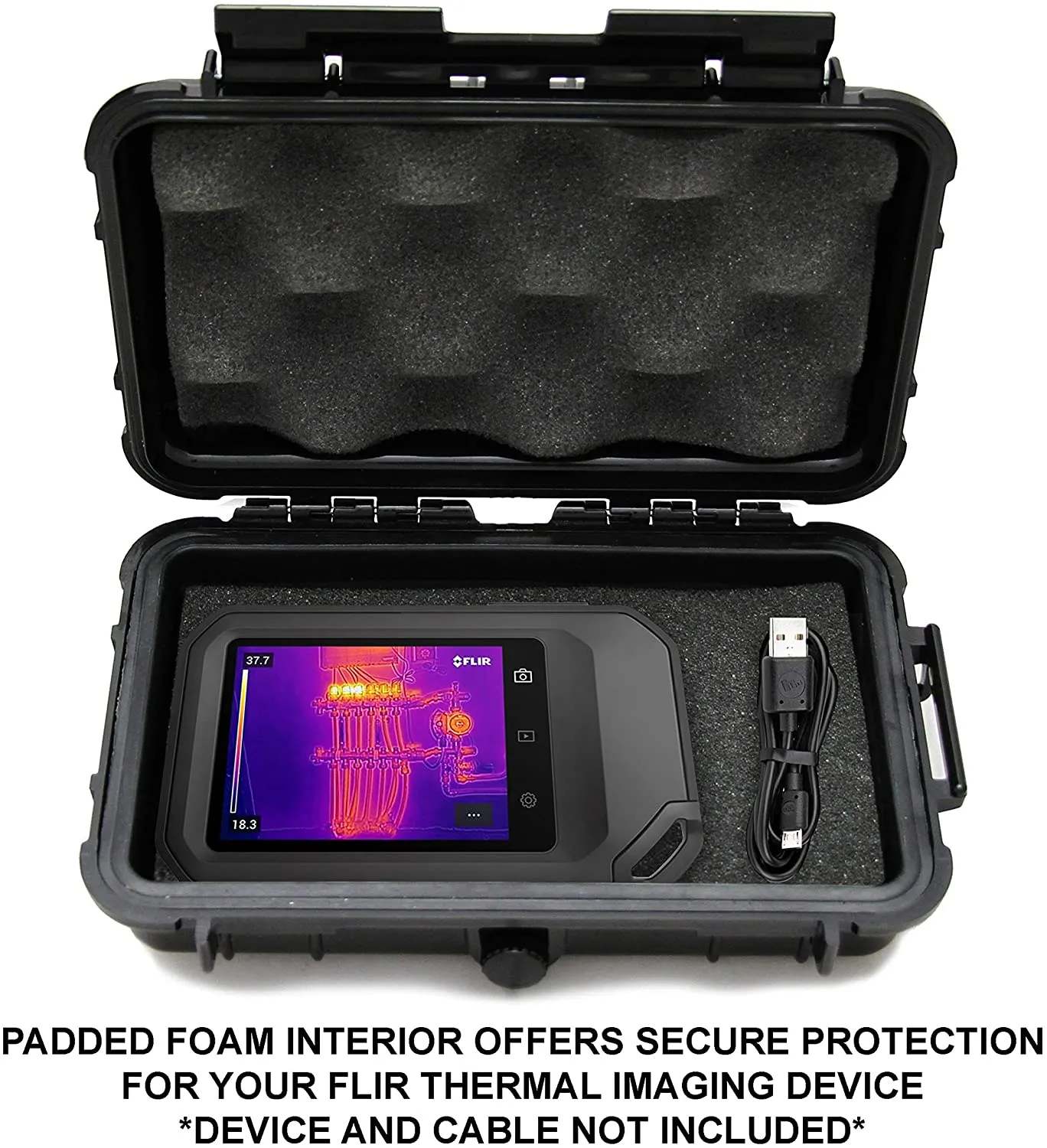 CASEMATIX Waterproof Case Compatible with FLIR C5 C2 C3 Thermal Imager, Seek Shot pro, PerfectPrime Infrared Camera with Rugged Exterior