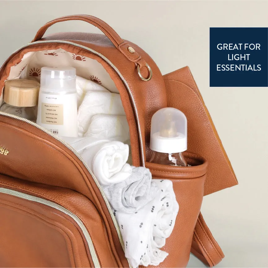 Cognac Mini Plus Diaper Bag Backpack