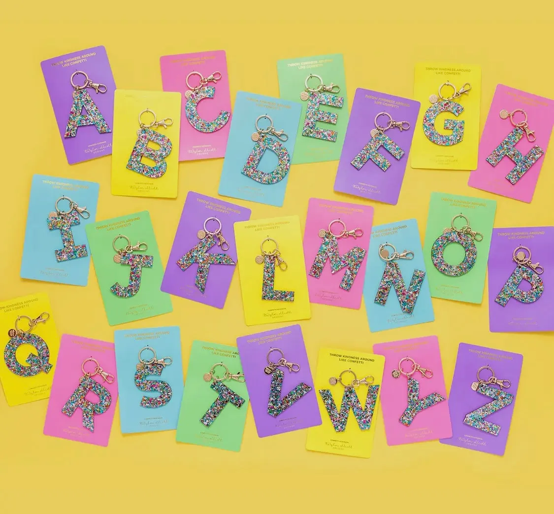 Confetti Letter Keychains