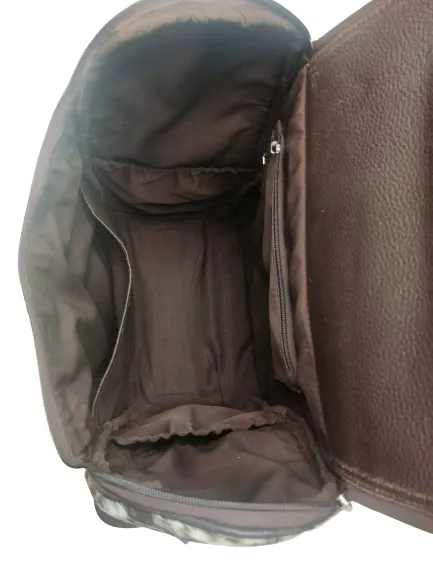 Cowhide Leather Backpack | Travel Bag | Brown Laptop Bag