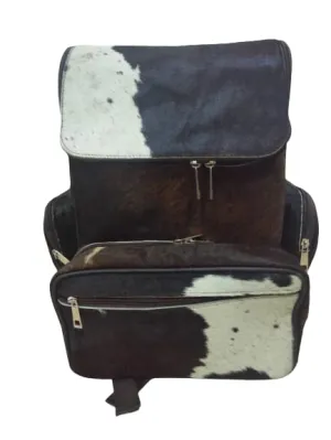 Cowhide Leather Backpack | Travel Bag | Brown Laptop Bag