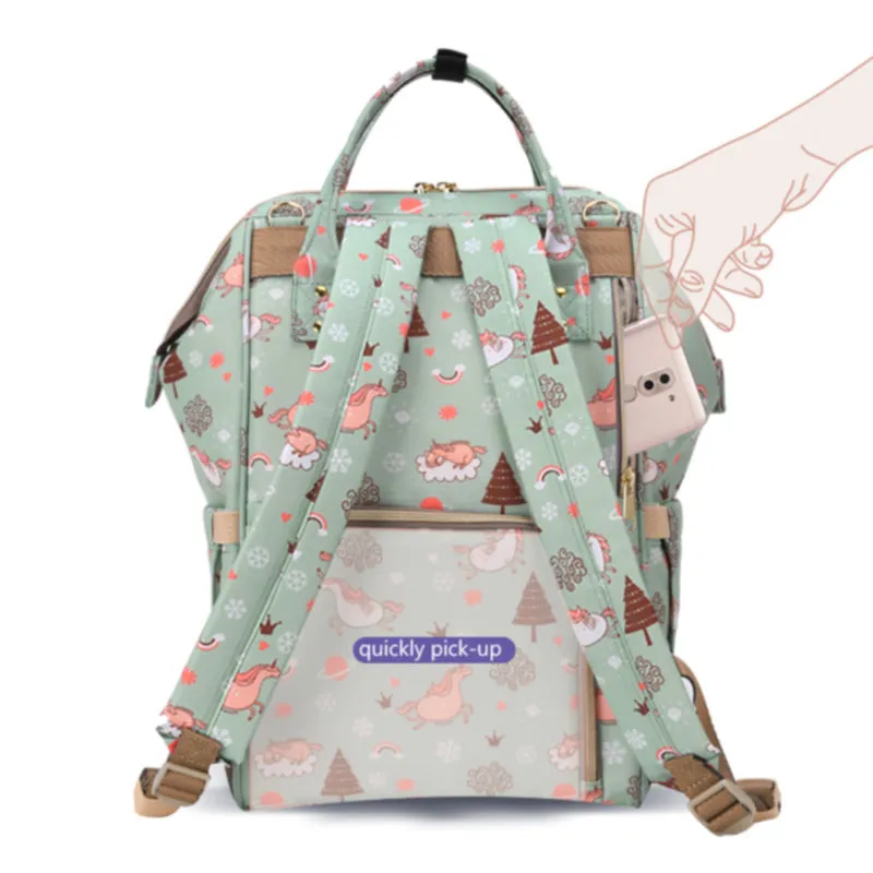 Diaper Bags - Green Dream Sky