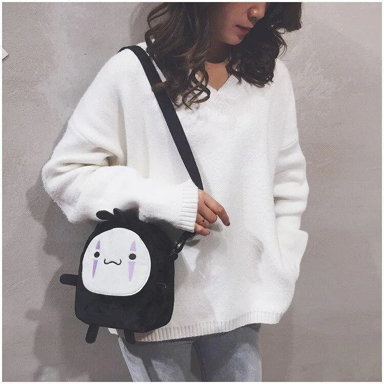 Faceless Man Shoulder Bag: Anime inspired mini messenger bag