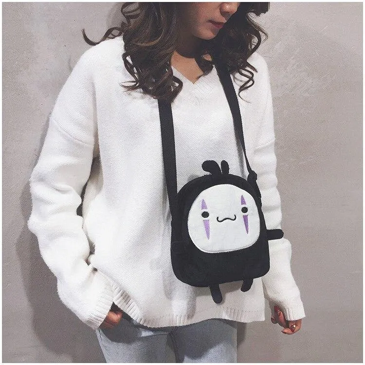 Faceless Man Shoulder Bag: Anime inspired mini messenger bag