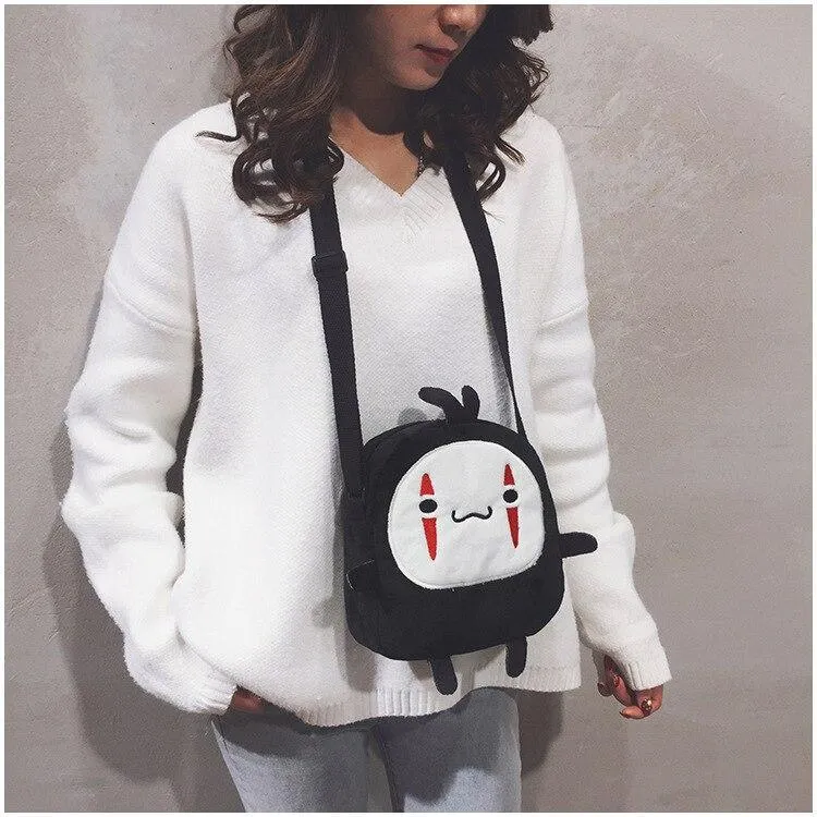 Faceless Man Shoulder Bag: Anime inspired mini messenger bag