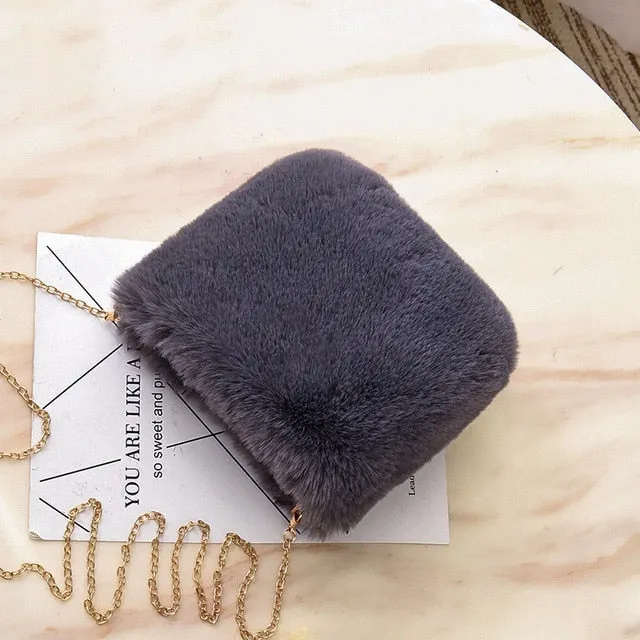 Faux Furr Small Crossbody Bag