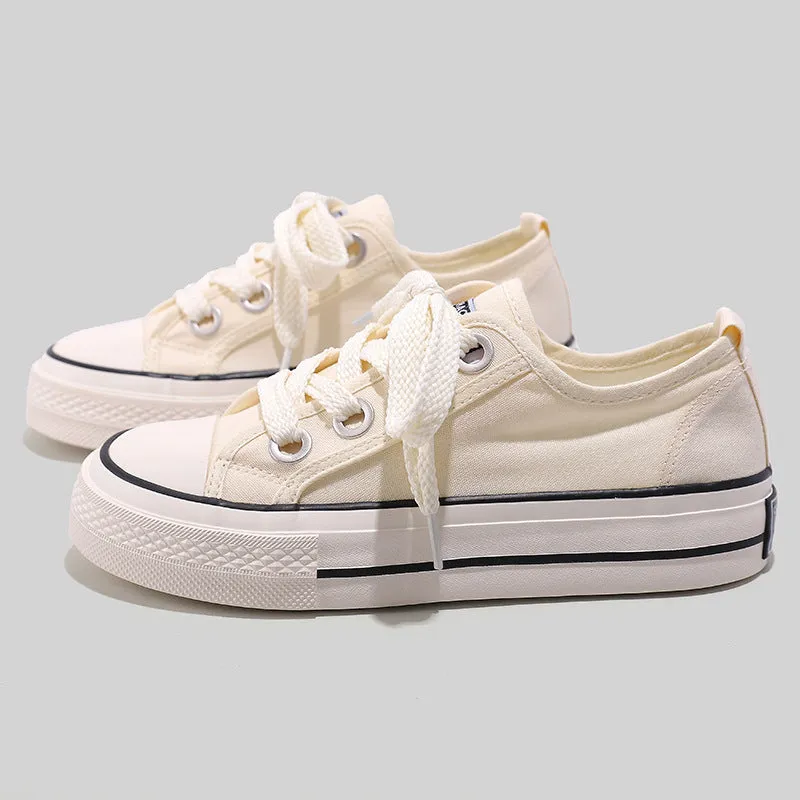 Female Sweet Retro Skateboard Spring And Canvas Shoes