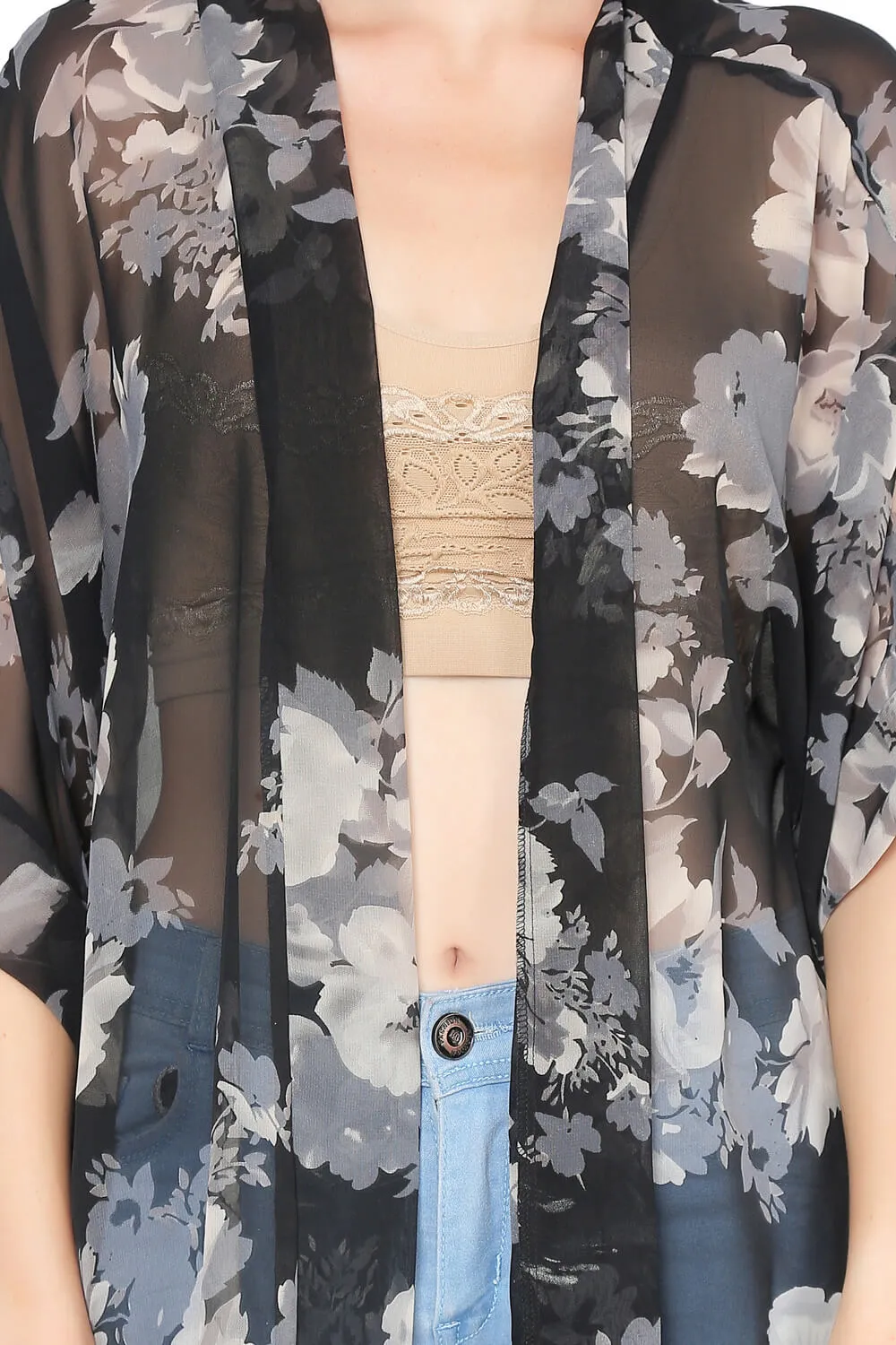 Feminine Florals Beach Kimono