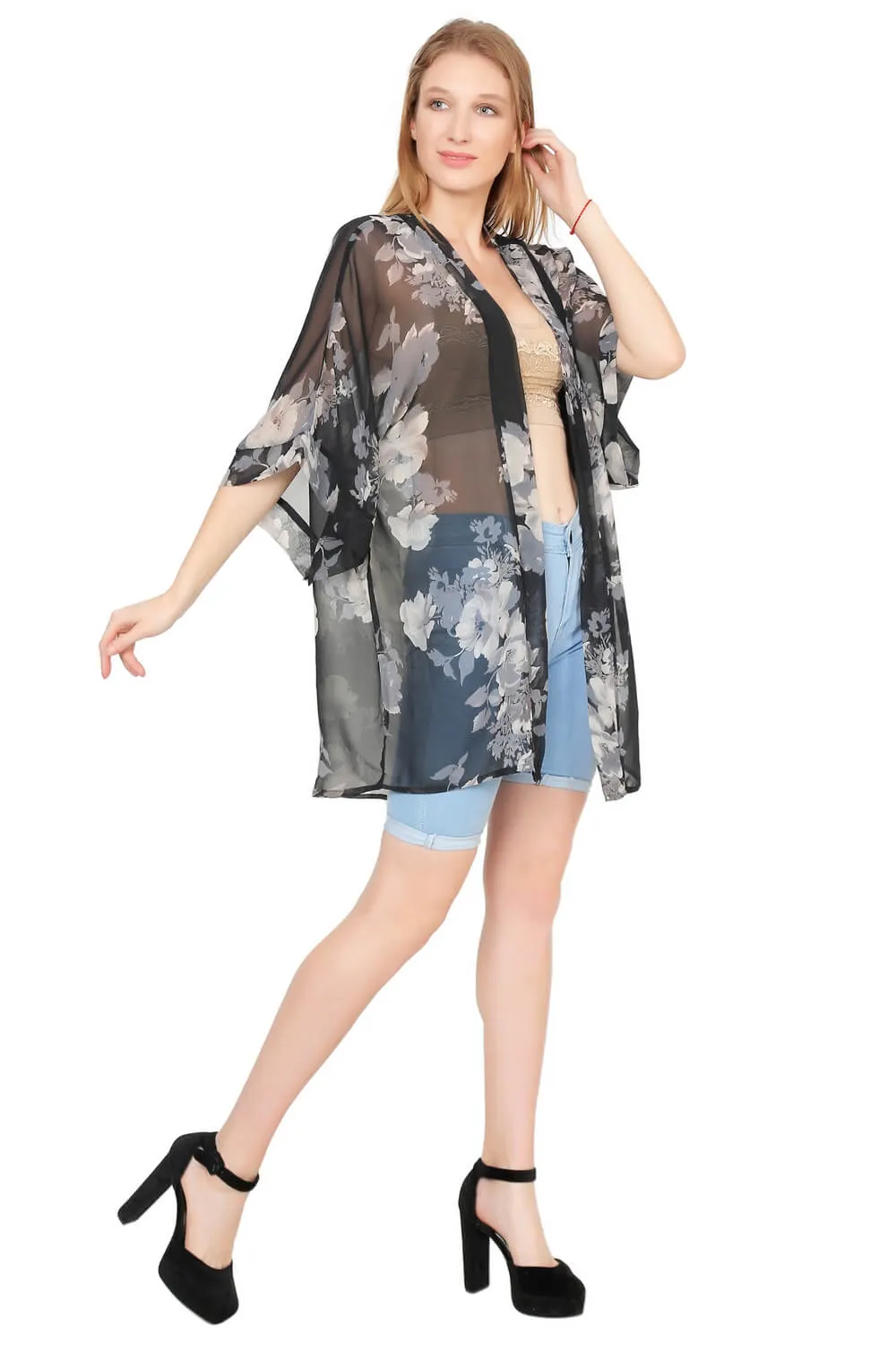 Feminine Florals Beach Kimono