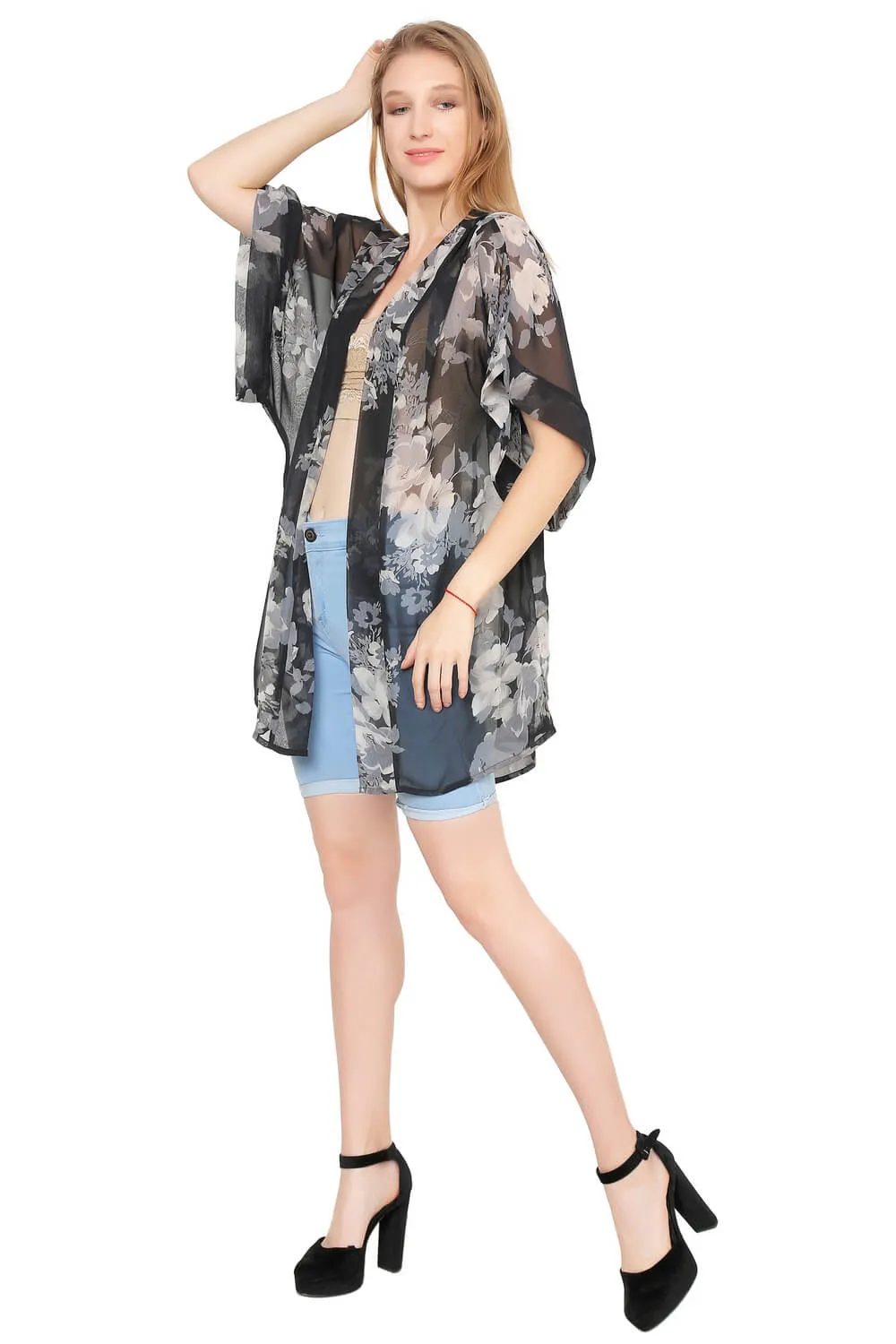 Feminine Florals Beach Kimono