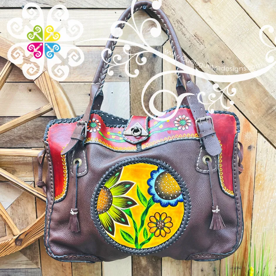 Floral Bouquet Leather Bag