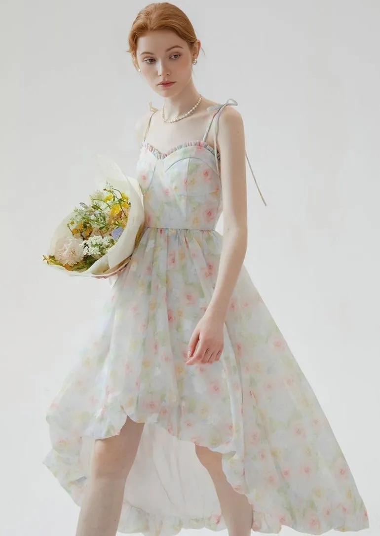 FLORAL SUSPENDER BUD DRESS