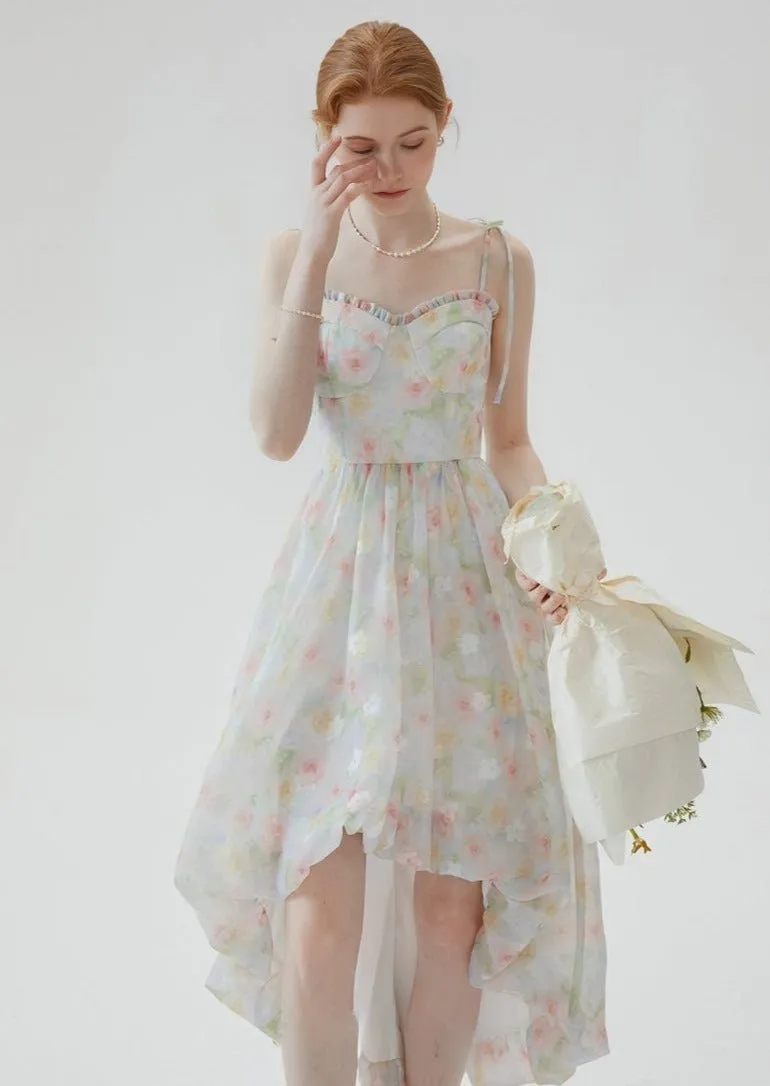 FLORAL SUSPENDER BUD DRESS