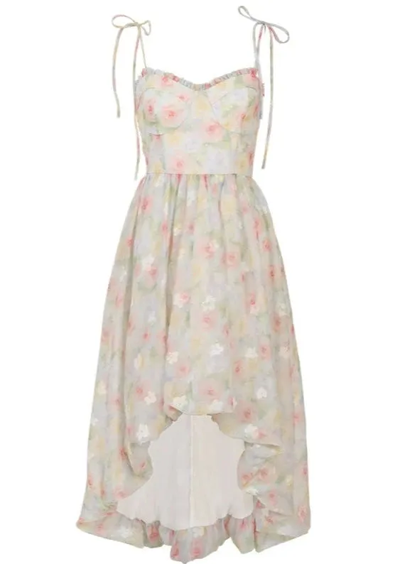 FLORAL SUSPENDER BUD DRESS