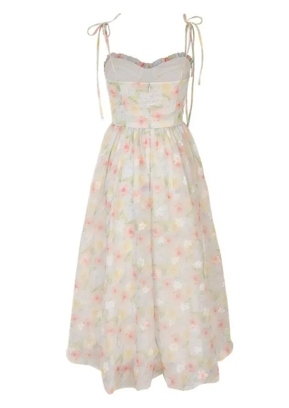 FLORAL SUSPENDER BUD DRESS