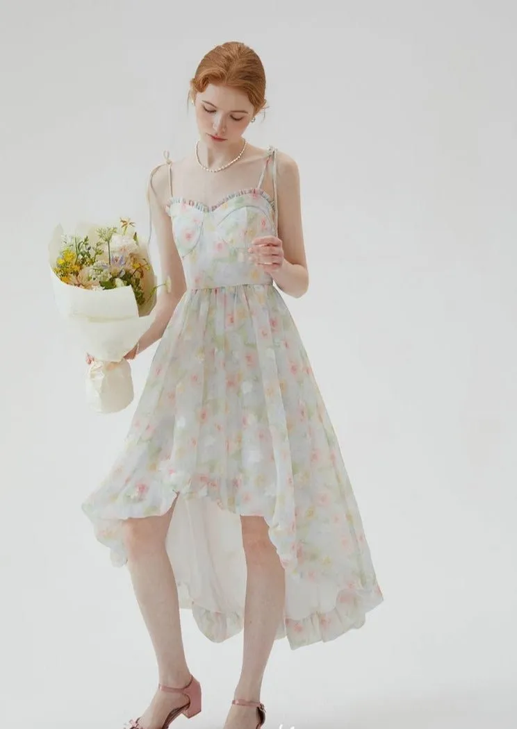 FLORAL SUSPENDER BUD DRESS