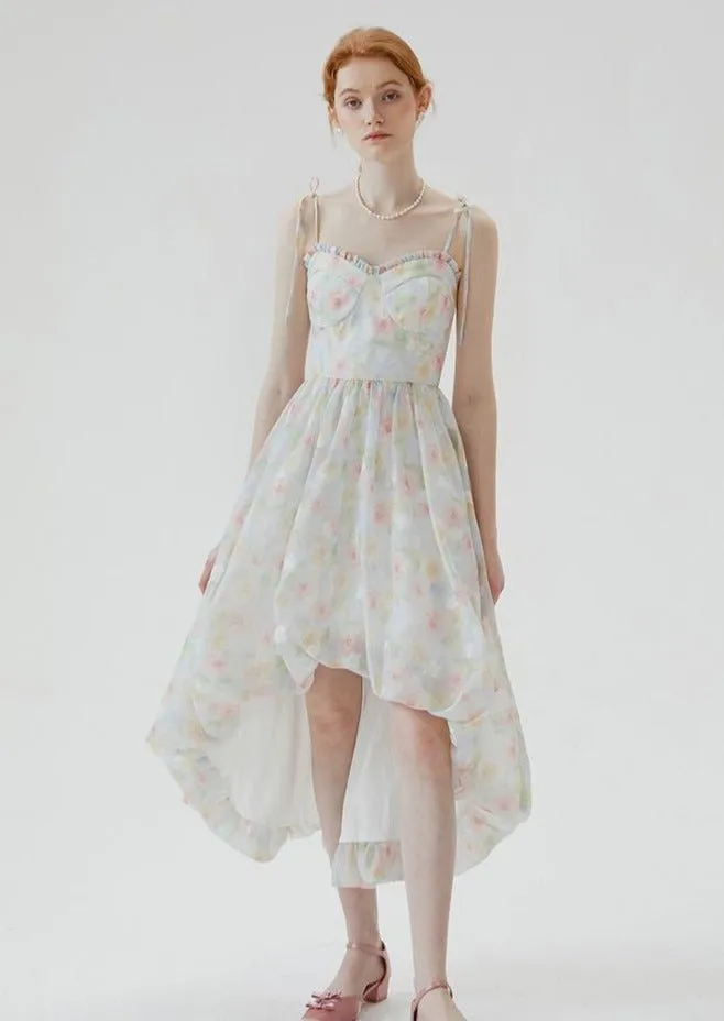 FLORAL SUSPENDER BUD DRESS