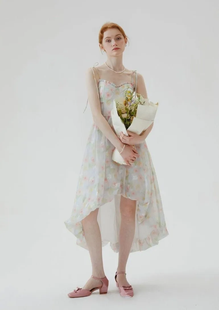 FLORAL SUSPENDER BUD DRESS