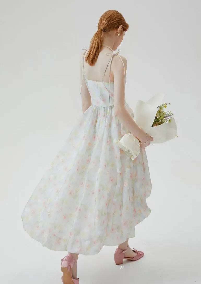 FLORAL SUSPENDER BUD DRESS