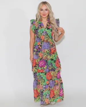 Floral Tiered Maxi Dress