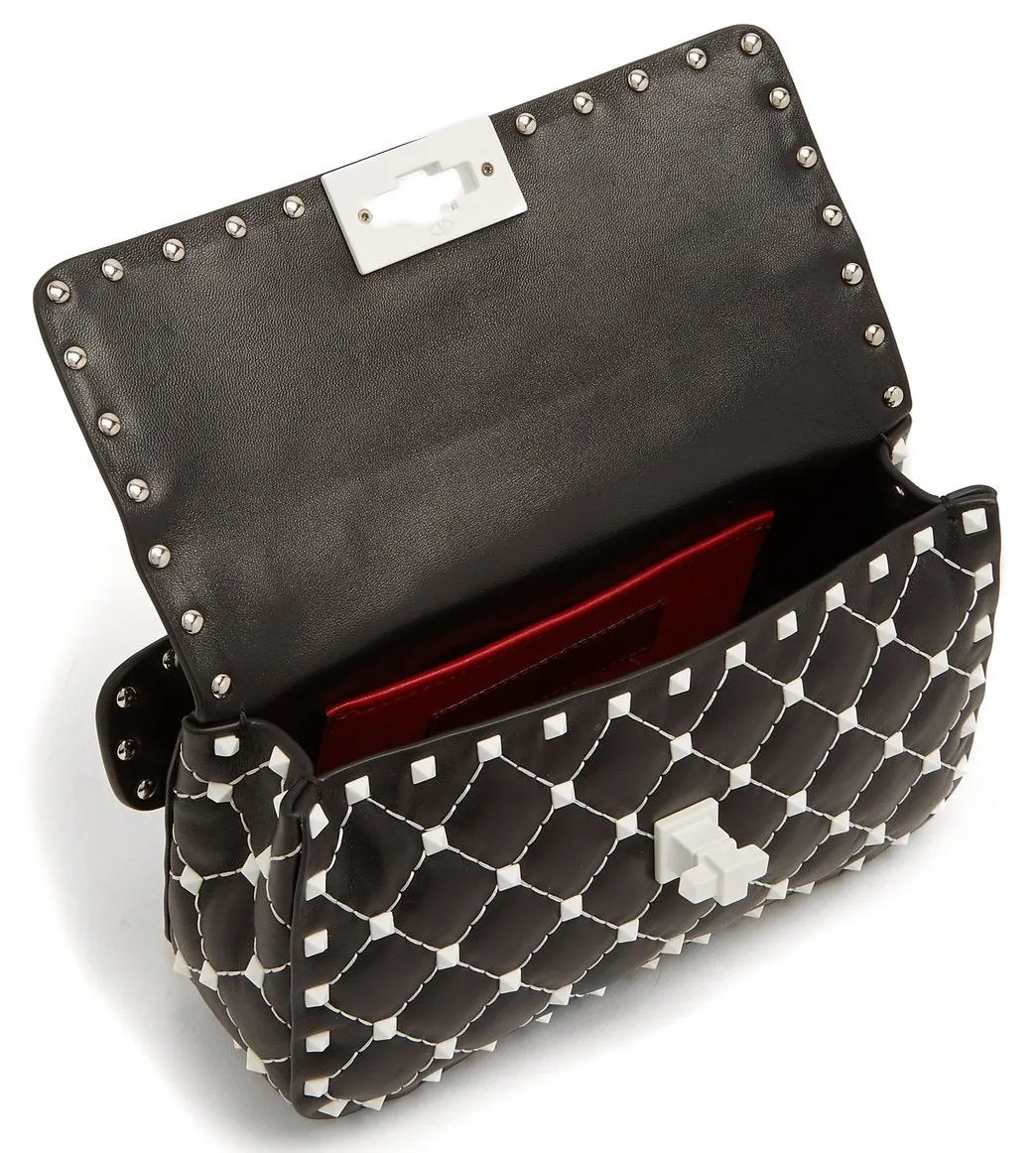 Free Rockstud Spike Small Quilted-Leather Bag - Black, Red or White