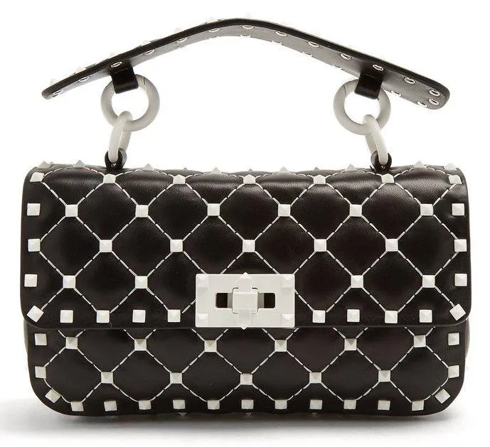 Free Rockstud Spike Small Quilted-Leather Bag - Black, Red or White