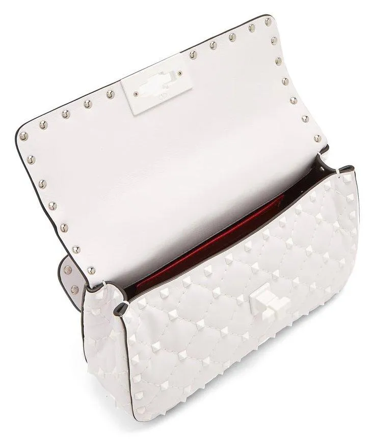 Free Rockstud Spike Small Quilted-Leather Bag - Black, Red or White