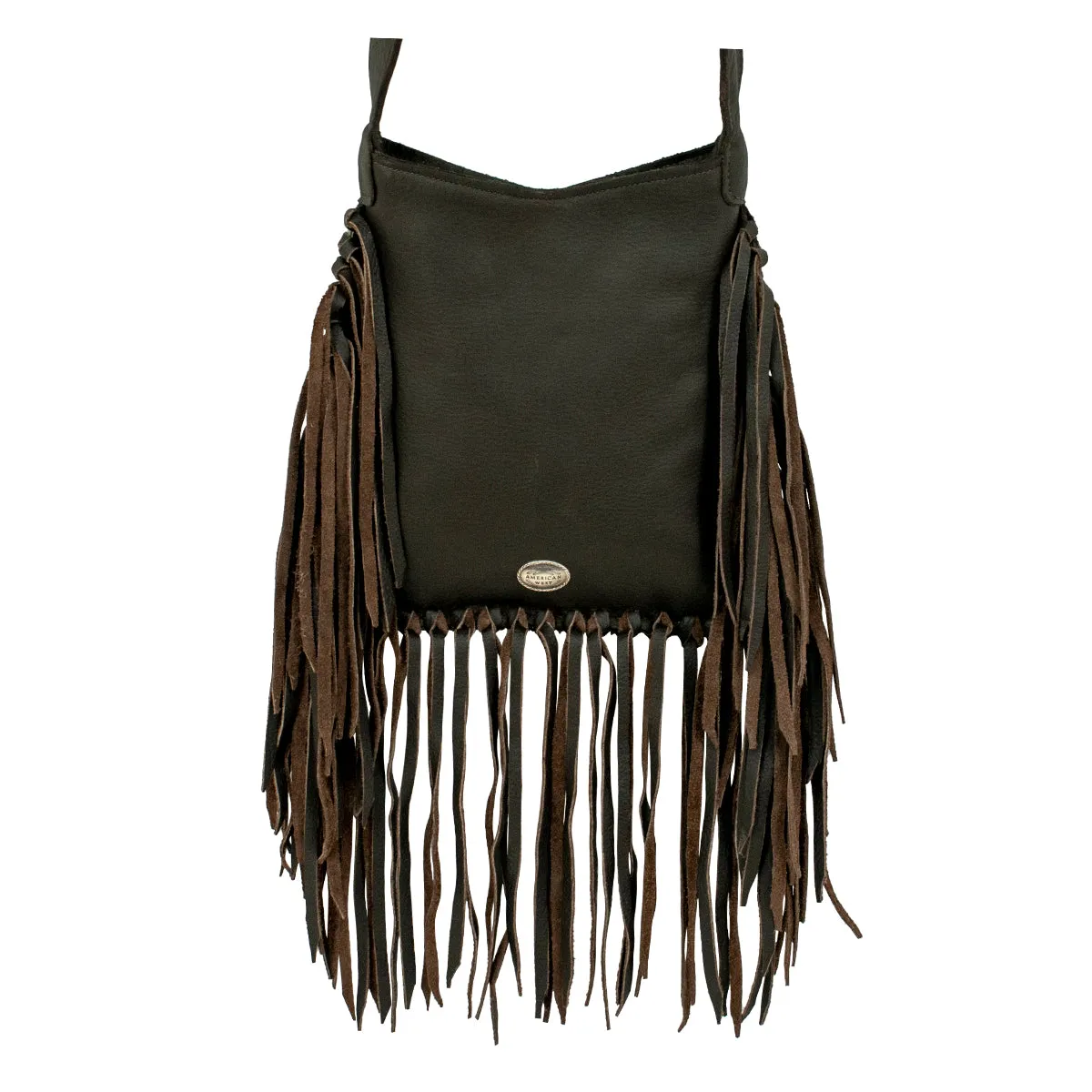 Fringed Cowgirl Flap Bag Crossbody - Chocolate