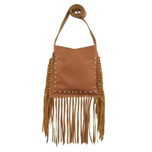 Fringed Cowgirl Messenger Crossbody - Natural Tan