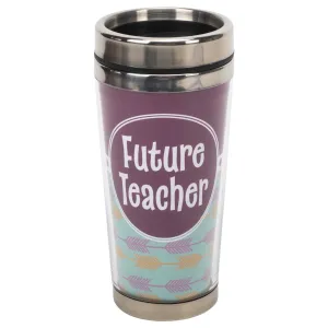 Future Teacher Plum Arrow 16 ounce Stainless Steel Travel Tumbler Mug with Lid