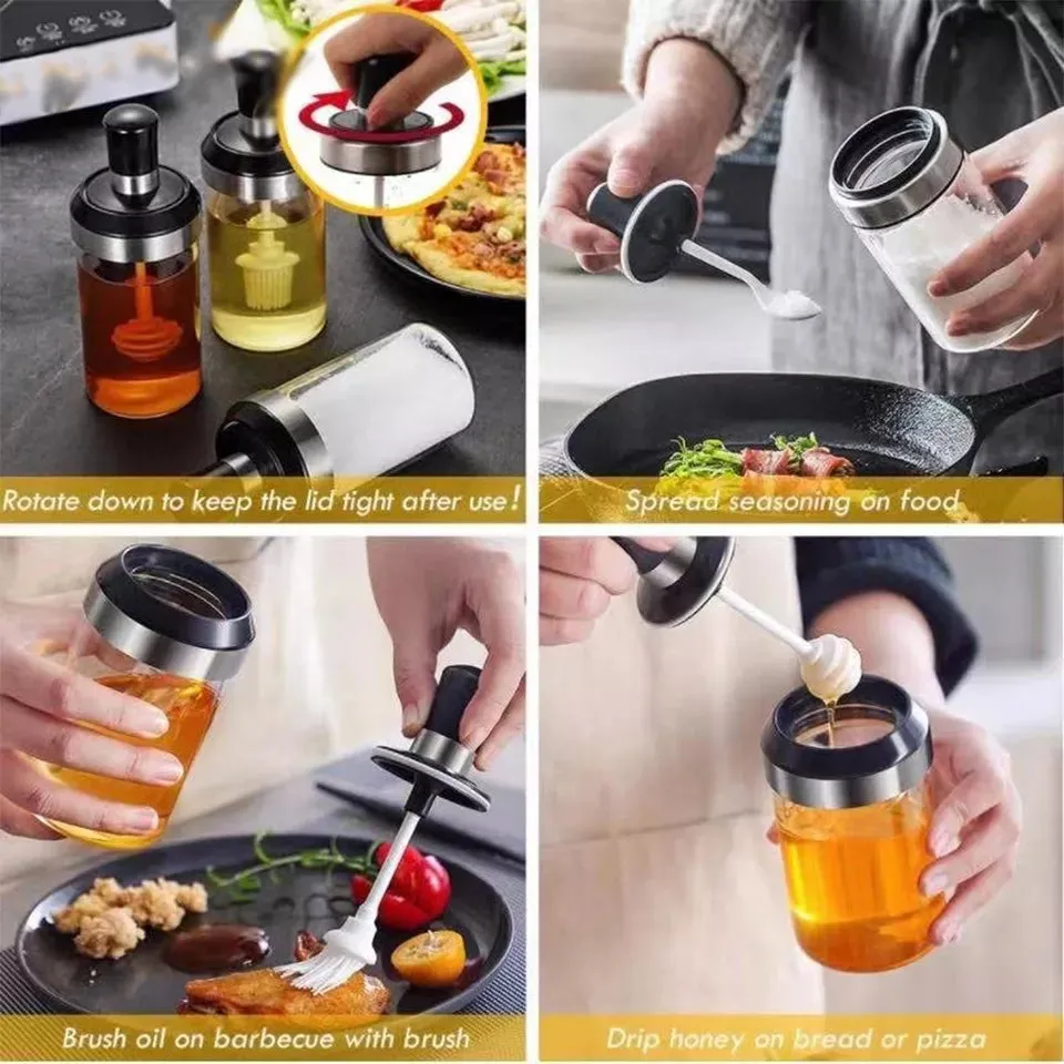 GLASS SEASONING BOTTLE