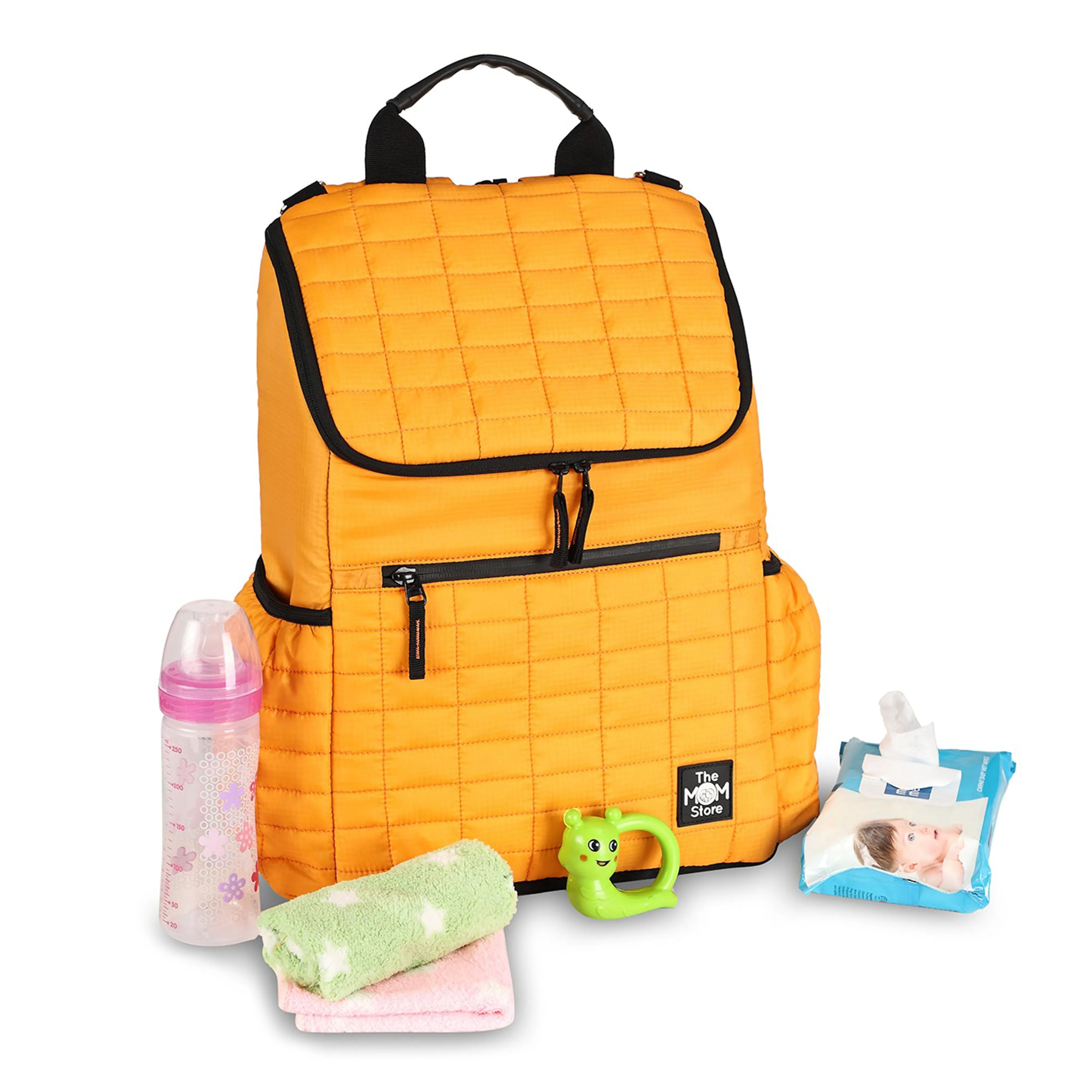 Golden Glow Quilted Diaper Bag