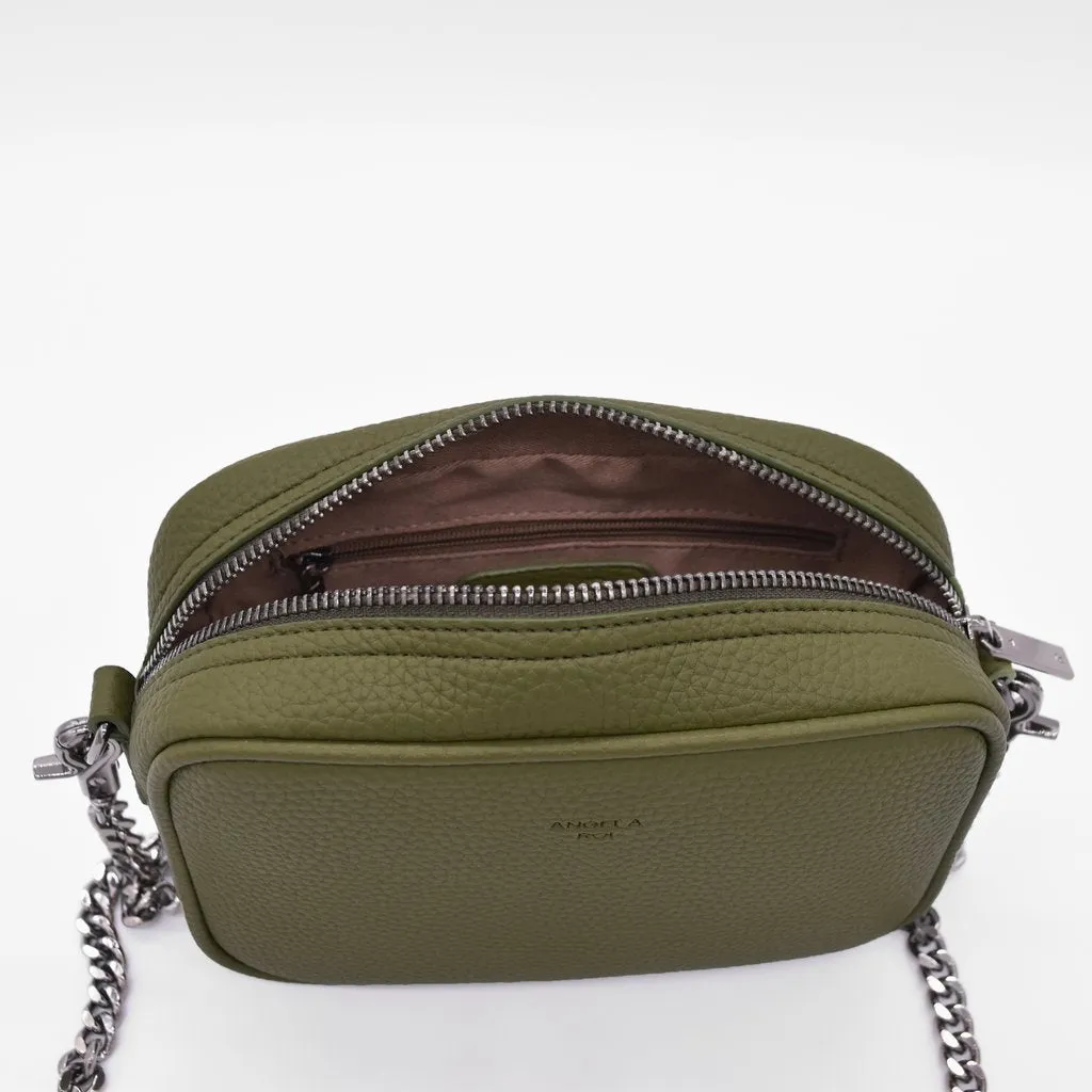 Grace Micro Crossbody with Signet in Olive