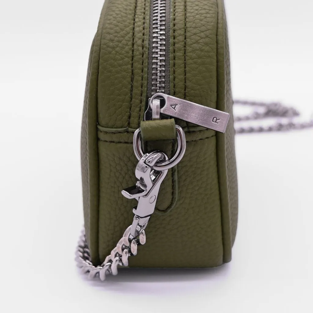 Grace Micro Crossbody with Signet in Olive